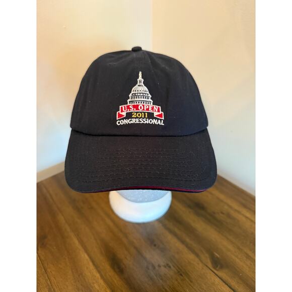 US Open Congressional 2011 USGA Member Black Cotton One Size Hat Cap - Picture 1 of 5